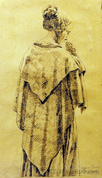 披斗篷的女人 Woman in a Cloak，卡斯珀尔·大卫·弗里德里希