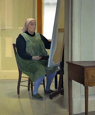 画架上的自画像 Self Portrait at Easel (1973)，凯瑟琳·墨菲