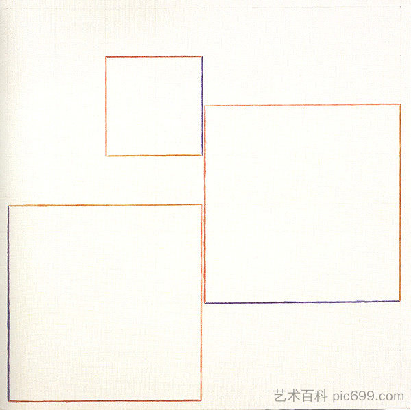 水线，网格内的正方形，2 Hilos de Agua, Squares Within a Grid, 2 (1999)，塞萨尔帕特诺斯托