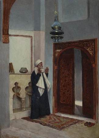 清真寺内部 Interno di Moschea (1878)，切萨雷·比塞奥