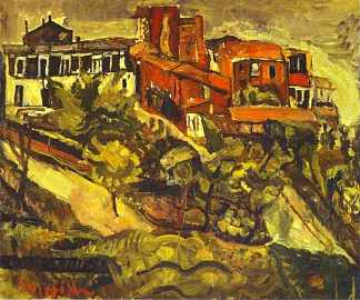 红房子 Red Houses (c.1917)，柴姆·苏丁