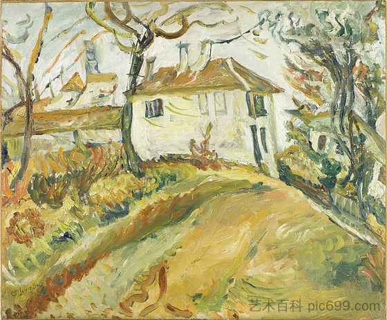 山上的白宫 White House on a Hill (c.1918)，柴姆·苏丁