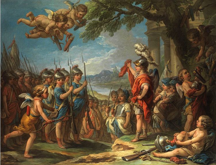丘比特和他的部队 Cupid and his troops,Charles-Andre van Loo (Carle van Loo)
