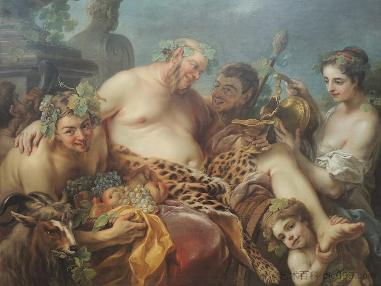 西勒努斯的醉酒 The Drunkenness of Silenus,Charles-Andre van Loo (Carle van Loo)