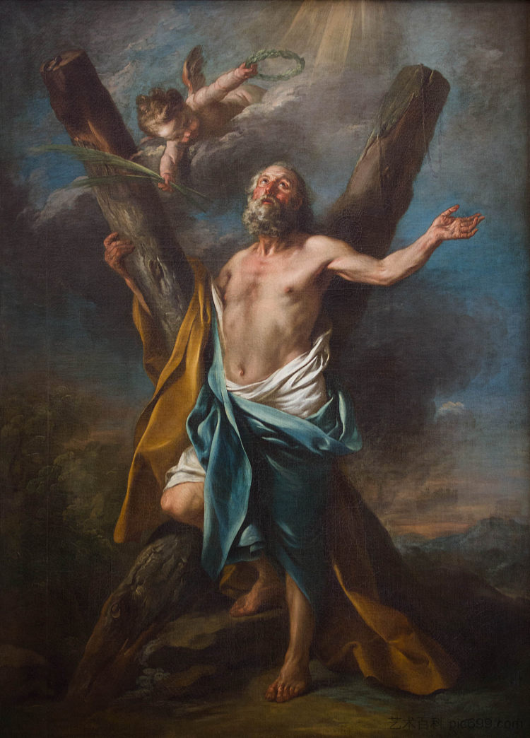 圣安德鲁拥抱他的十字架 St. Andrew Embracing His Cross (c.1741),Charles-Andre van Loo (Carle van Loo)