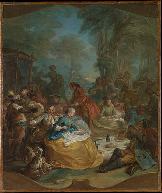 亨特早餐 The Hunt Breakfast (1737)，Charles-Andre van Loo （Carle van Loo）