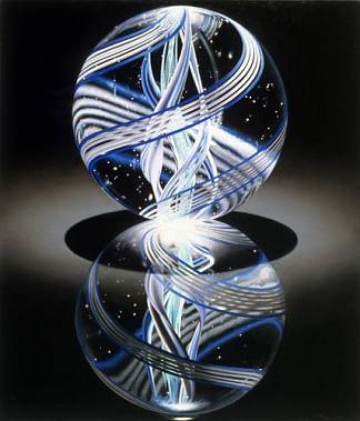 单石蓝，大理石VI Solitaire Blue, Marble VI (1982)，查尔斯·贝尔