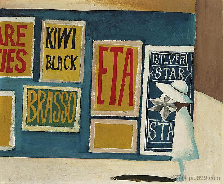 女学生和广告牌 Schoolgirl and Billboards (1954)，查尔斯·布莱克曼
