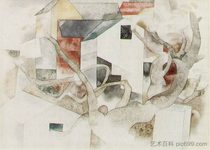 树木和谷仓百慕大 Trees and Barns Bermuda (1917)，查尔斯·德穆斯