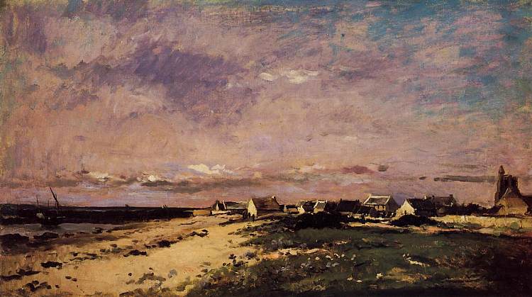 法国海岸风光 French Coastal Scene (1868)，科罗、让·弗朗索瓦·米勒和查理·法兰斯瓦·杜比尼