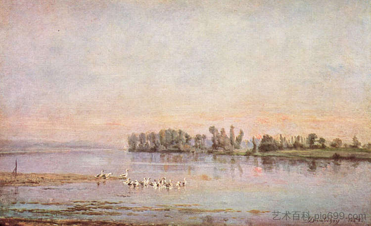 上午 Morning (1858),科罗、让·弗朗索瓦·米勒和查理·法兰斯瓦·杜比尼