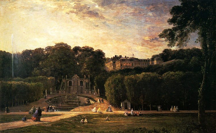 圣克劳德公园 The Park at St. Cloud (1865; France  )，科罗、让·弗朗索瓦·米勒和查理·法兰斯瓦·杜比尼