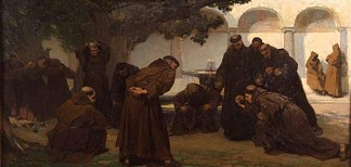 僧侣打保龄球 Monks Playing Bowls (1867)，查尔斯·赫尔曼