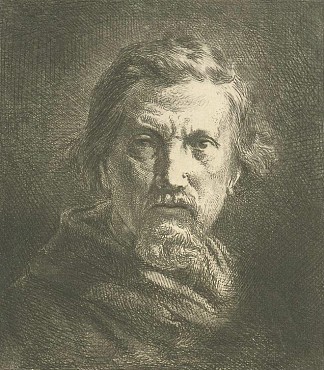 自画像 Self-portrait (1862)，夏尔·埃米尔·雅克