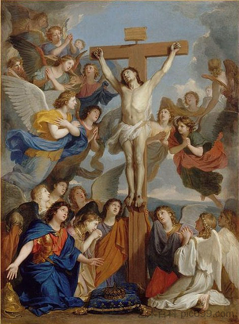 天使受难记 Le Crucifix Aux Anges (1661)，查尔斯·勒布伦