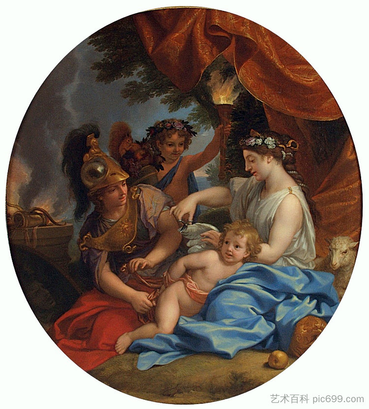 维纳斯剪丘比特的翅膀 Venus Clipping Cupid’s Wings (1655),查尔斯·勒布伦