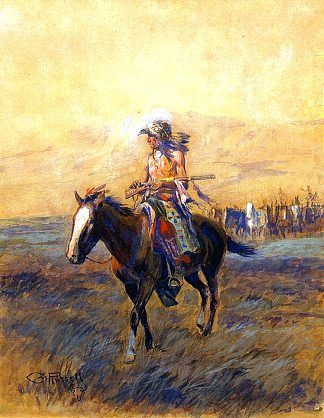 勇者骑兵坐骑 Cavalry Mounts for the Brave (1907)，查尔斯·拉塞尔