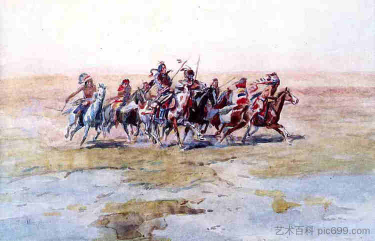 克里战争党 Cree War Party,查尔斯·拉塞尔