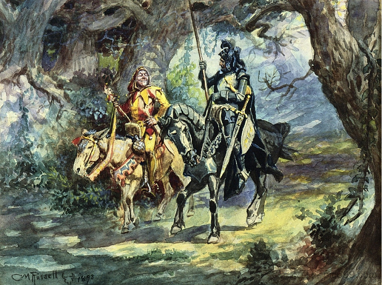 奈特和小丑 Knight and Jester (1896)，查尔斯·拉塞尔