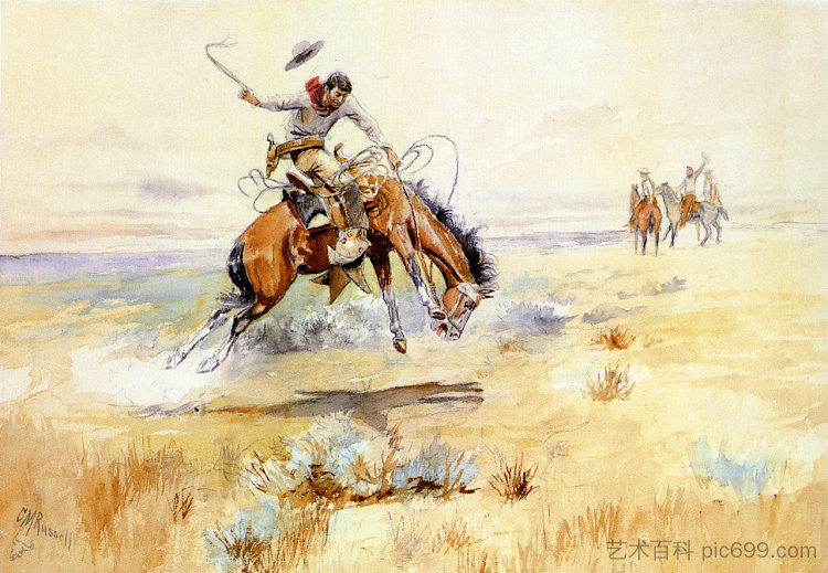 野马克星 The Bronco Buster (1894)，查尔斯·拉塞尔