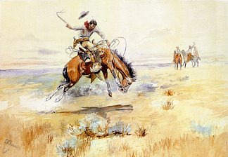 野马克星 The Bronco Buster (1894)，查尔斯·拉塞尔