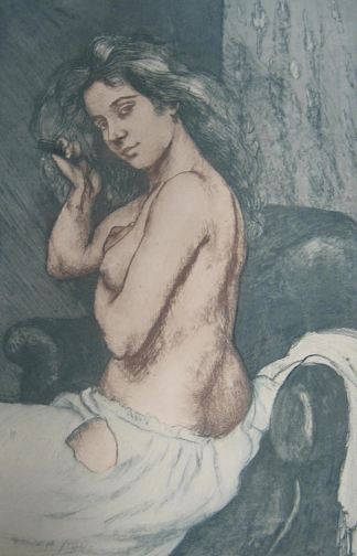 女性裸体 Female Nude (1893)，查尔斯莫林