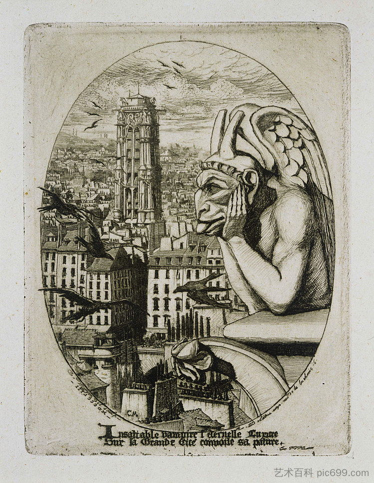勒艾恩 Le Stryge (1853; Paris,France ),查尔斯·麦里森