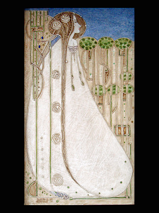 餐厅装饰（艺术爱好者之家，格拉斯哥） Décor de la salle à manger (House for an art lover, Glasgow) (1901)，查尔斯·雷尼·麦金托什
