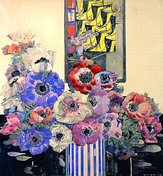 海葵的静物 Still Life Of Anemones，查尔斯·雷尼·麦金托什