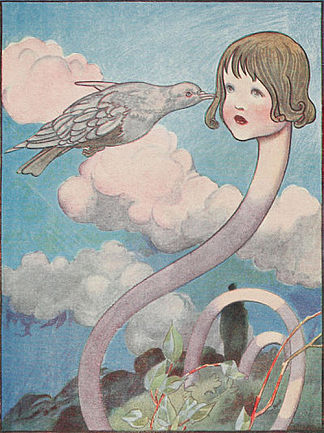 一只大鸽子飞到了她的脸上 A large pigeon had flown into her face (1907)，查尔斯·罗宾逊