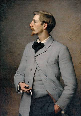 保罗·韦兰·巴特利特的肖像 Portrait of Paul Wayland Bartlett (1890)，查尔斯·斯普拉格·皮尔斯