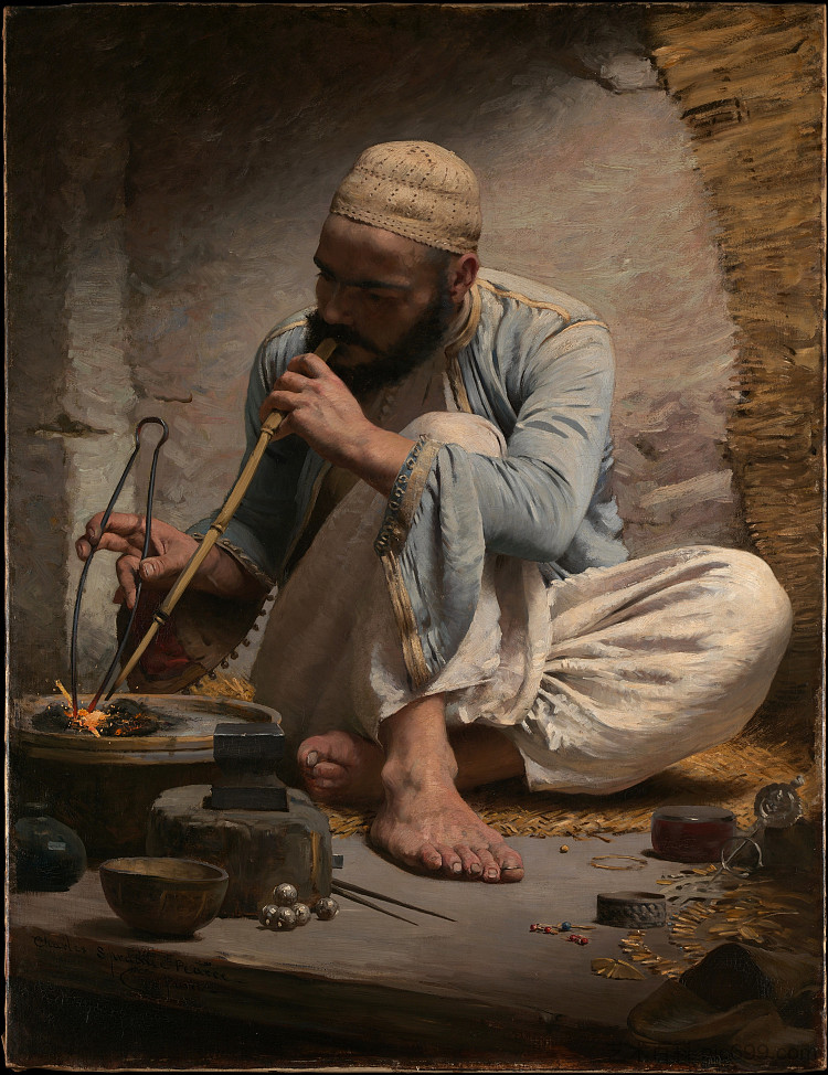 阿拉伯珠宝商 The Arab Jeweller (1882)，查尔斯·斯普拉格·皮尔斯