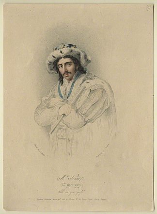 Edmund Kean 飾演 Richard III Edmund Kean as Richard III (1814)，查尔斯·特尔纳