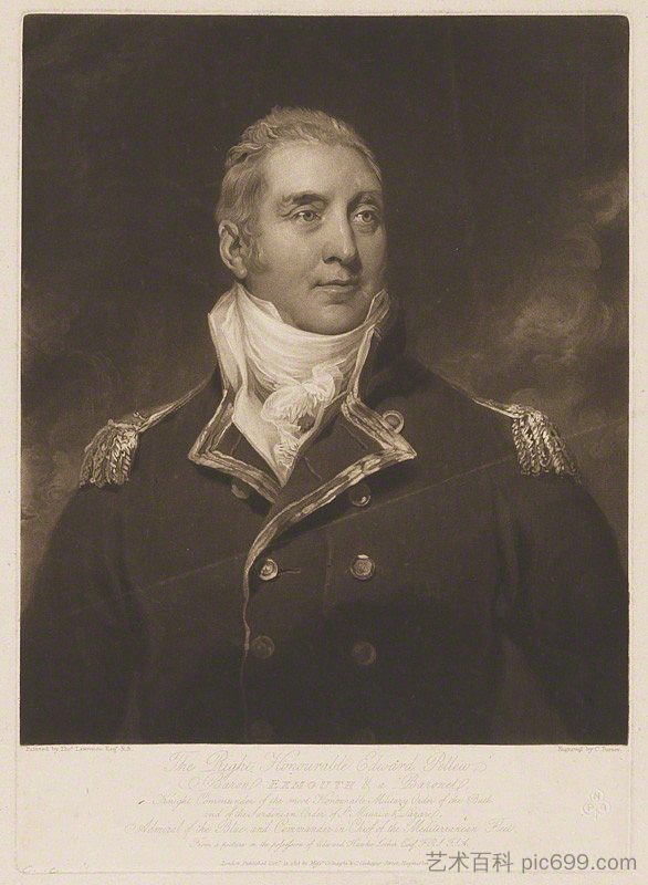 爱德华·佩柳，第一代埃克斯茅斯子爵 Edward Pellew, 1st Viscount Exmouth (1815)，查尔斯·特尔纳