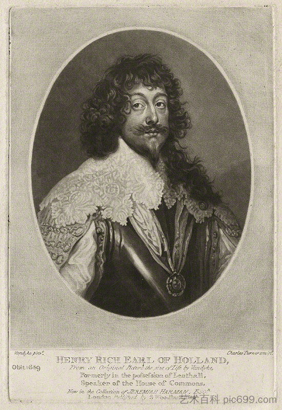 亨利·里奇,第一代荷兰伯爵 Henry Rich, 1st Earl of Holland (1810),查尔斯·特尔纳
