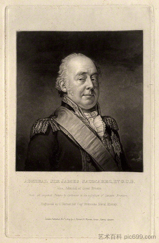 詹姆斯·索马雷斯，第一代索马雷斯男爵 James Saumarez, 1st Baron de Saumarez (1823)，查尔斯·特尔纳