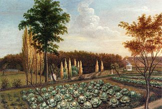 卷心菜地，宾夕法尼亚州贝尔菲尔德花园 Cabbage Patch, The Gardens of Belfield, Pennsylvania (1816)，查尔斯·威尔森·皮尔