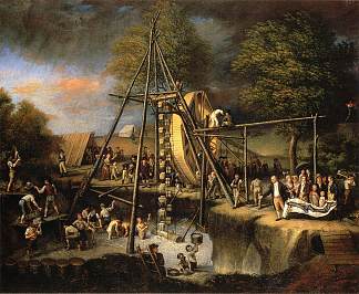 马斯塔顿的挖掘 Exhumation of the Mastadon (1808)，查尔斯·威尔森·皮尔