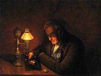 詹姆斯·皮尔（又名《灯光肖像》） James Peale (also known as The Lamplight Portrait) (1822)，查尔斯·威尔森·皮尔