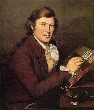 詹姆斯·皮尔画一幅微缩模型 James Peale Painting a Miniature (1795)，查尔斯·威尔森·皮尔