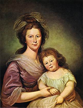 托马斯·莱珀夫人和她的女儿海伦·汉密尔顿·莱珀 Mrs. Thomas Leiper and Her Daughter, Helen Hamilton Leiper (1794)，查尔斯·威尔森·皮尔