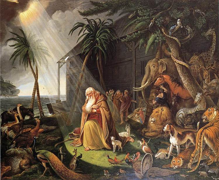 诺亚和他的方舟（以查尔斯·卡顿的名字命名） Noah and His Ark (after Charles Catton) (1819)，查尔斯·威尔森·皮尔