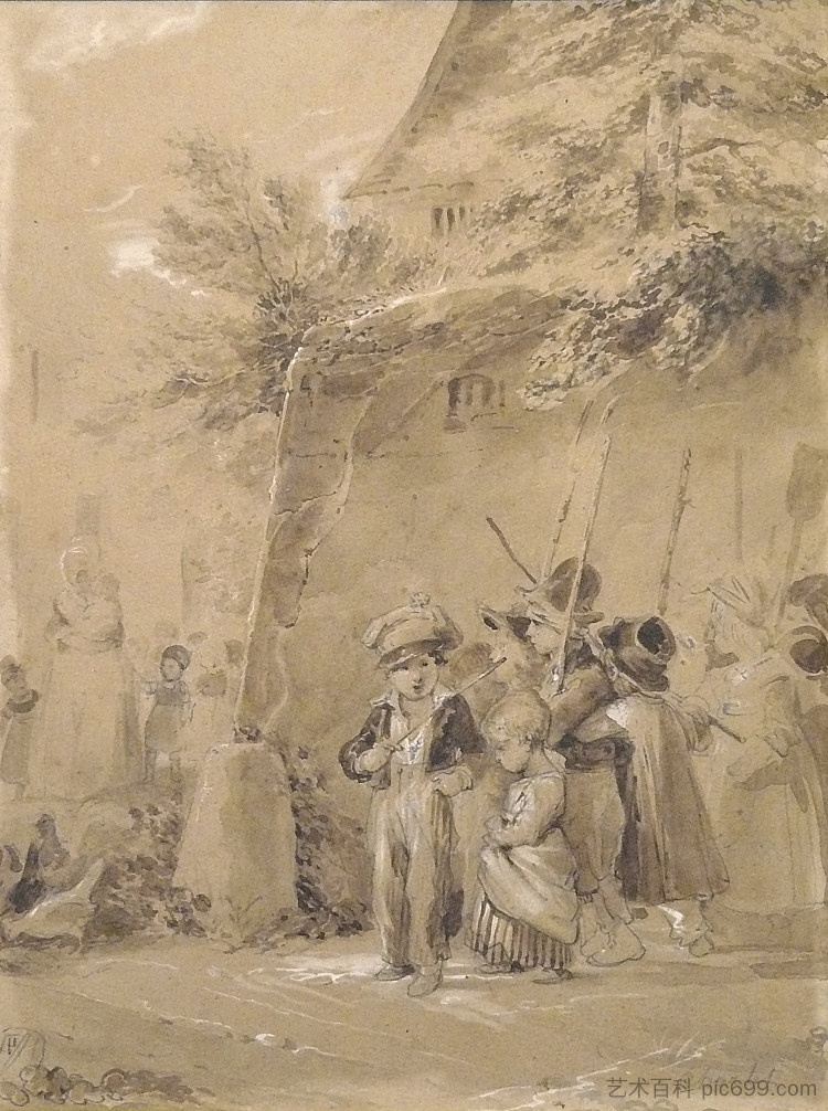 儿童玩士兵 Children playing Soldiers,尼古拉斯·杜桑·查莱