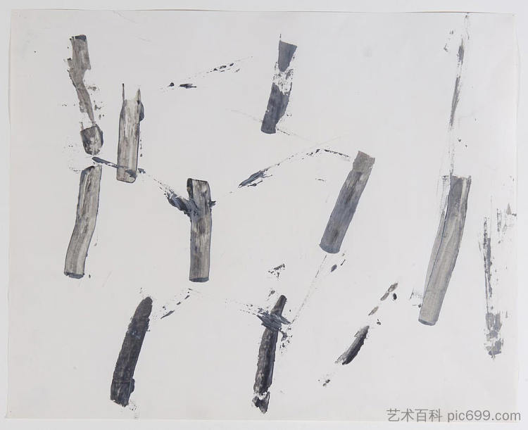 无题（自然之后：树干） Untitled (After Nature: Tree Trunks) (1959)，珀森斯科