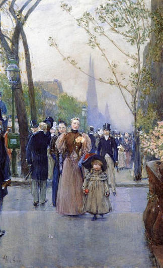 第五大道（又名第五大道上的星期日） Fifth Avenue (aka Sunday on Fifth Avenue) (1890 – 1891)，施尔德·哈森