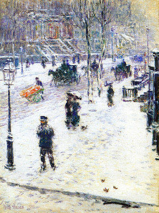 冬季的第五大道 Fifth Avenue in Winter (1901)，施尔德·哈森