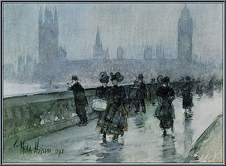 哈萨姆威斯敏斯特桥 Hassam Westminster Bridge (1898)，施尔德·哈森