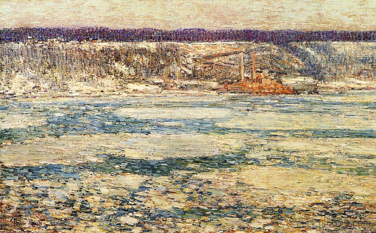 哈德逊河上的冰 Ice on the Hudson (1908),施尔德·哈森