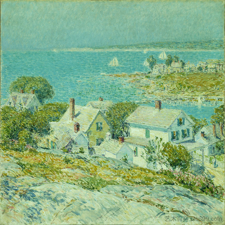 新英格兰岬角 New England Headlands (1889),施尔德·哈森