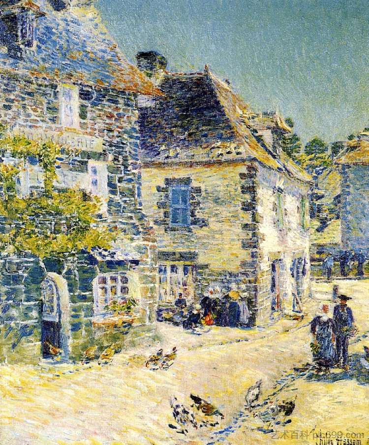 蓬阿文，中午 Pont-Aven, Noon Day (1897)，施尔德·哈森